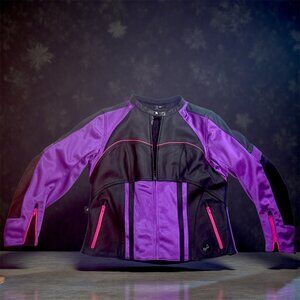 Joe Rocket Women’s Heavy Leather Moto Jacket Adjustable Waist XL